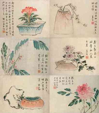 陈鸿寿 1807年作 花卉 册（十二开）